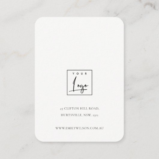 Carte De Visite Écran d'oreille en marbre d'or pâle (Dos)