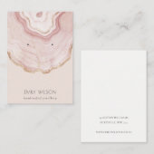 Carte De Visite Écran d'oreille en marbre doux Rose or (Devant / Derrière)