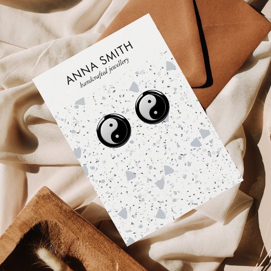 Carte De Visite Écran d'oreille en marbre minimal en pierre Terraz