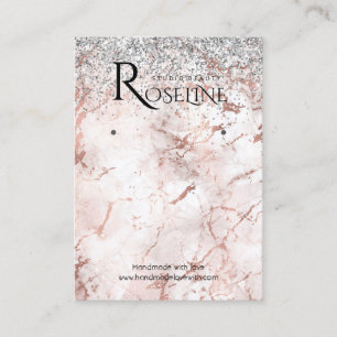 Carte De Visite Écran d'oreille en marbre parties scintillant arge