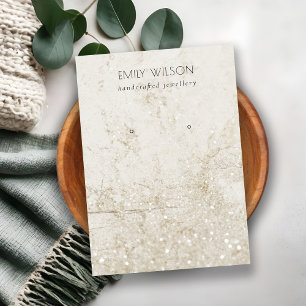 Carte De Visite Écran d'oreille en marbre Parties scintillant dor