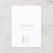 Carte De Visite Écran d'oreille en marbre signature simple (Dos)