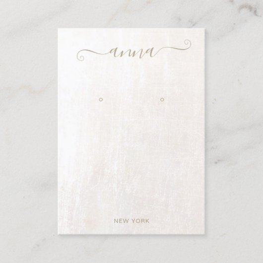 Carte De Visite Écran d'oreille en marbre signature simple (Devant)