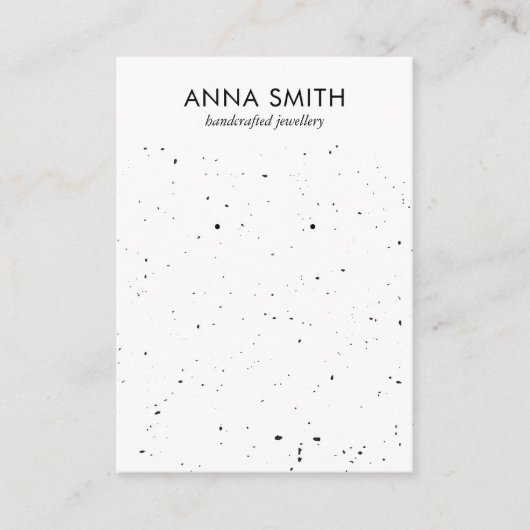 Carte De Visite Écran d'oreille en marbre Terrazzo Stone Kraft (Devant)