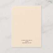 Carte De Visite Écran d'oreille en marsala crème à beurre (Dos)