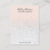 Carte De Visite Écran d'oreille en parties scintillant blanche et  (Devant)