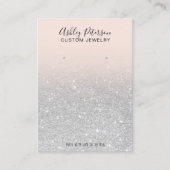 Carte De Visite Écran d'oreille en parties scintillant d'argent ma (Devant)