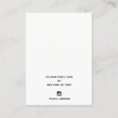 Carte De Visite Écran d'oreille en Parties scintillant de cuivre d (Dos)