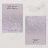 Carte De Visite Écran d'oreille en parties scintillant de lavande (Devant / Derrière)
