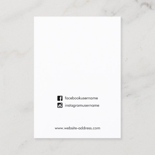 Carte De Visite Écran d'oreille en pierre gris charbon (Dos)