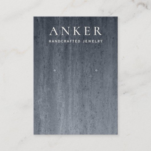 Carte De Visite Écran d'oreille en pierre gris charbon (Devant)