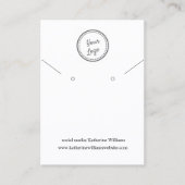 Carte De Visite Écran d'oreille et de collier blanc |Ajouter votre (Devant)