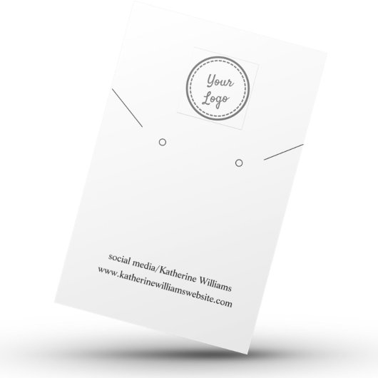 Carte De Visite Écran d'oreille et de collier blanc |Ajouter votre