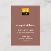 Carte De Visite Écran d'oreille Faux Gold Faux Rose Girly (Dos)