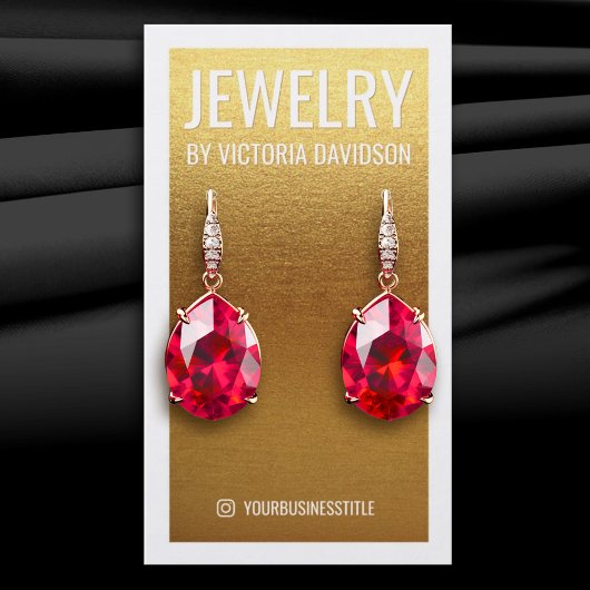 Carte De Visite Écran d'oreille Faux Gold Foil Blanc