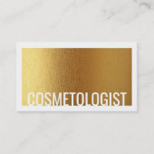 Carte De Visite Écran d'oreille Faux Gold Foil Blanc (Devant)