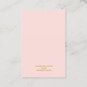 Carte De Visite Écran d'oreille féminine rose + arche (Dos)