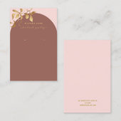 Carte De Visite Écran d'oreille féminine rose + arche (Devant / Derrière)