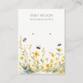 Carte De Visite Écran d'oreille Fleur sauvage de printemps jaune A (Devant)