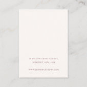 Carte De Visite Écran d'oreille fleuri Chic Beige Rose Bouquet (Dos)