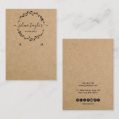 Carte De Visite Écran d'oreille fleurie moderne (Devant / Derrière)