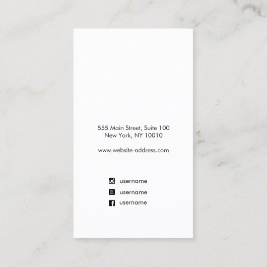 Carte De Visite Écran d'oreille floral mignon (Dos)