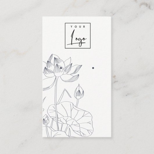 Carte De Visite Écran d'oreille Flore Nénuphar minimal (Devant)