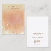 Carte De Visite Écran d'oreille Gold Splats Terracotta (Devant / Derrière)