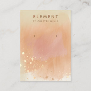 Carte De Visite Écran d'oreille Gold Splats Terracotta