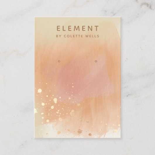 Carte De Visite Écran d'oreille Gold Splats Terracotta (Devant)