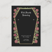 Carte De Visite Écran d'oreille gothique Rose noir (Devant)