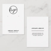 Carte De Visite Écran d'oreille grand logo simple (Devant / Derrière)