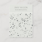 Carte De Visite Ecran d'oreille gris noir Terrazzo Texture 2 Écran (Devant)