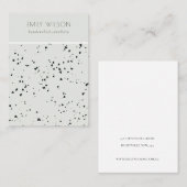 Carte De Visite Ecran d'oreille gris noir Terrazzo Texture 2 Écran (Devant / Derrière)