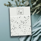 Carte De Visite Ecran d'oreille gris noir Terrazzo Texture 2 Écran