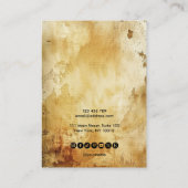 Carte De Visite Écran d'oreille Grunge Old Wood Gold (Dos)