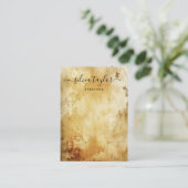 Carte De Visite Écran d'oreille Grunge Old Wood Gold (Debout devant)