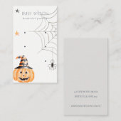 Carte De Visite Écran d'oreille Halloween Citrouille Spider Stud 3 (Devant / Derrière)