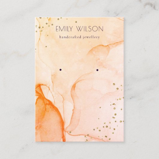 Carte De Visite Écran d'oreille jaune orange orange (Devant)