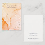 Carte De Visite Écran d'oreille jaune orange orange (Devant / Derrière)