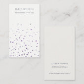 Carte De Visite Écran d'oreille Lilac Aquarelle Confetti (Devant / Derrière)