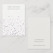 Carte De Visite Écran d'oreille Lilac Aquarelle Confetti (Devant / Derrière)