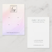 Carte De Visite Écran d'oreille Lilac Blush Wave Hologram Logo 2 (Devant / Derrière)