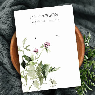 Carte De Visite Écran d'oreille Lilac Wild Floral Fern Bunch