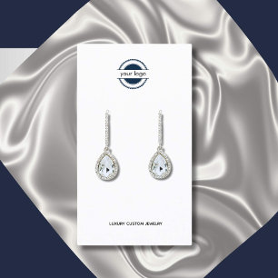 Carte De Visite Écran d'oreille marine-BluBlack et blanc