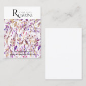 Carte De Visite Écran d'oreille mignonne Pastel Printemps violet (Devant / Derrière)