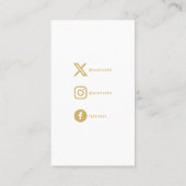 Carte De Visite Écran d'oreille miniature géométrique en or simple (Dos)