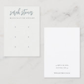 Carte De Visite Écran d'oreille minimal noir gris blanc 3 (Devant / Derrière)