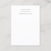 Carte De Visite Écran d'oreille minimal noir gris blanc 7 (Dos)