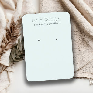 Carte De Visite Écran d'oreille minimal simple et doux Sky Blue A
